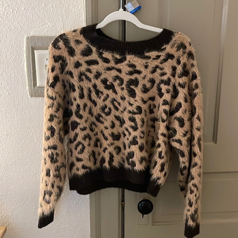 H&M cheetah sweater